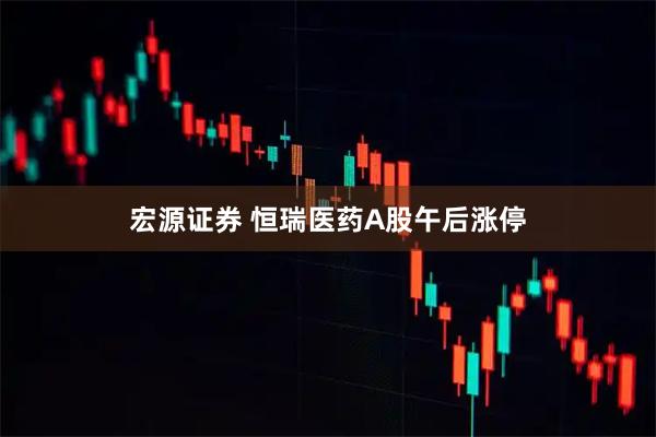 宏源证券 恒瑞医药A股午后涨停